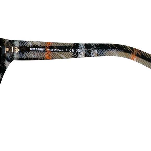 BURBERRY Cat Eye Dark Brown Check Sand Sunglasses BE4441U | Authentic | NWT - Picture 9 of 10